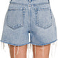 ...SI-27316 Distressed Hem Denim Shorts