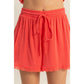 HF25E205-SET-Peplum Cami Top And Shorts Set