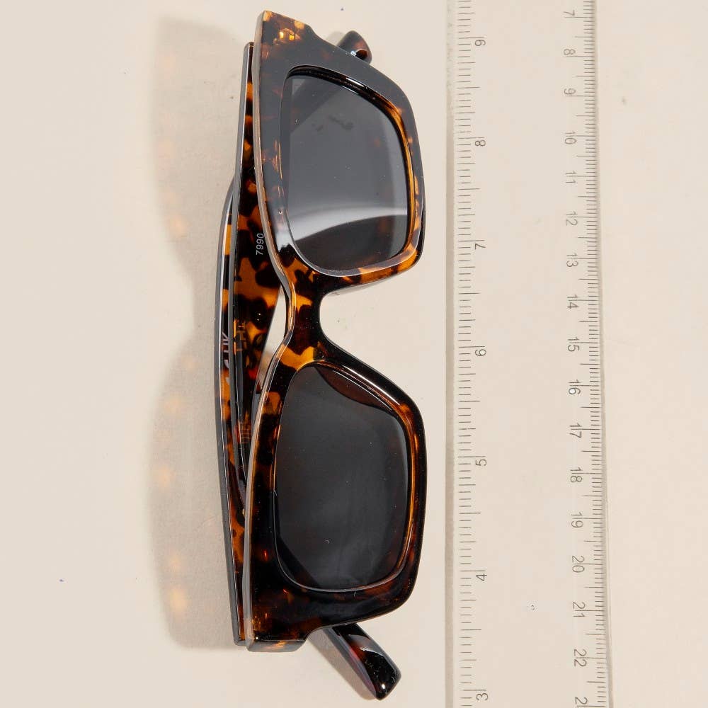 Acetate Rectangle Sunglasses Set
