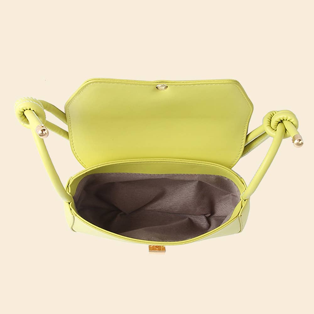 Faux Leather Rope Strap Shoulder Bag