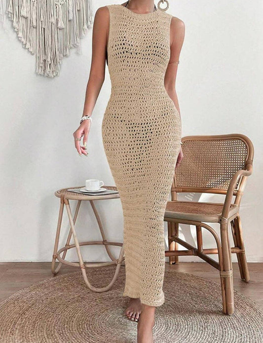 Hollow Out Slit Swim Cover Up