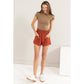 DZ24C377-D-ALL TIME FUN HIGH WAIST LINEN SHORTS