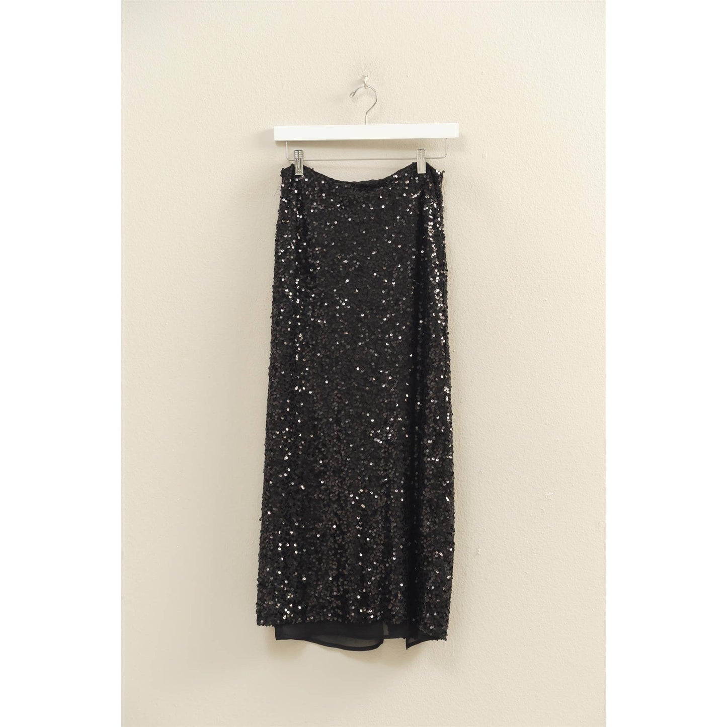 The Stella Sequined Pencil Skirt with Side Slit