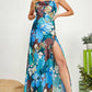 Midnight Botanica Satin Maxi Dress