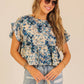 Floral Tiered Ruffle Blouse