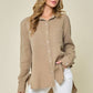 OVERSIZED GAUZE BLOUSE TAUPE