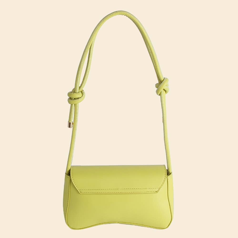 Faux Leather Rope Strap Shoulder Bag