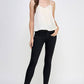 LACE DETAIL ADJUSTABLE SHOULDER STRAP WOVEN CAMI