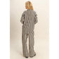 Vertical Stripe Shirt & Pants Set