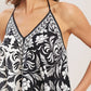 Contrast Scarf Top