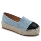 Trendy Bicolor Wedge Espadrille H8-925