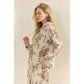 Floral Printed French Terry Hoodie