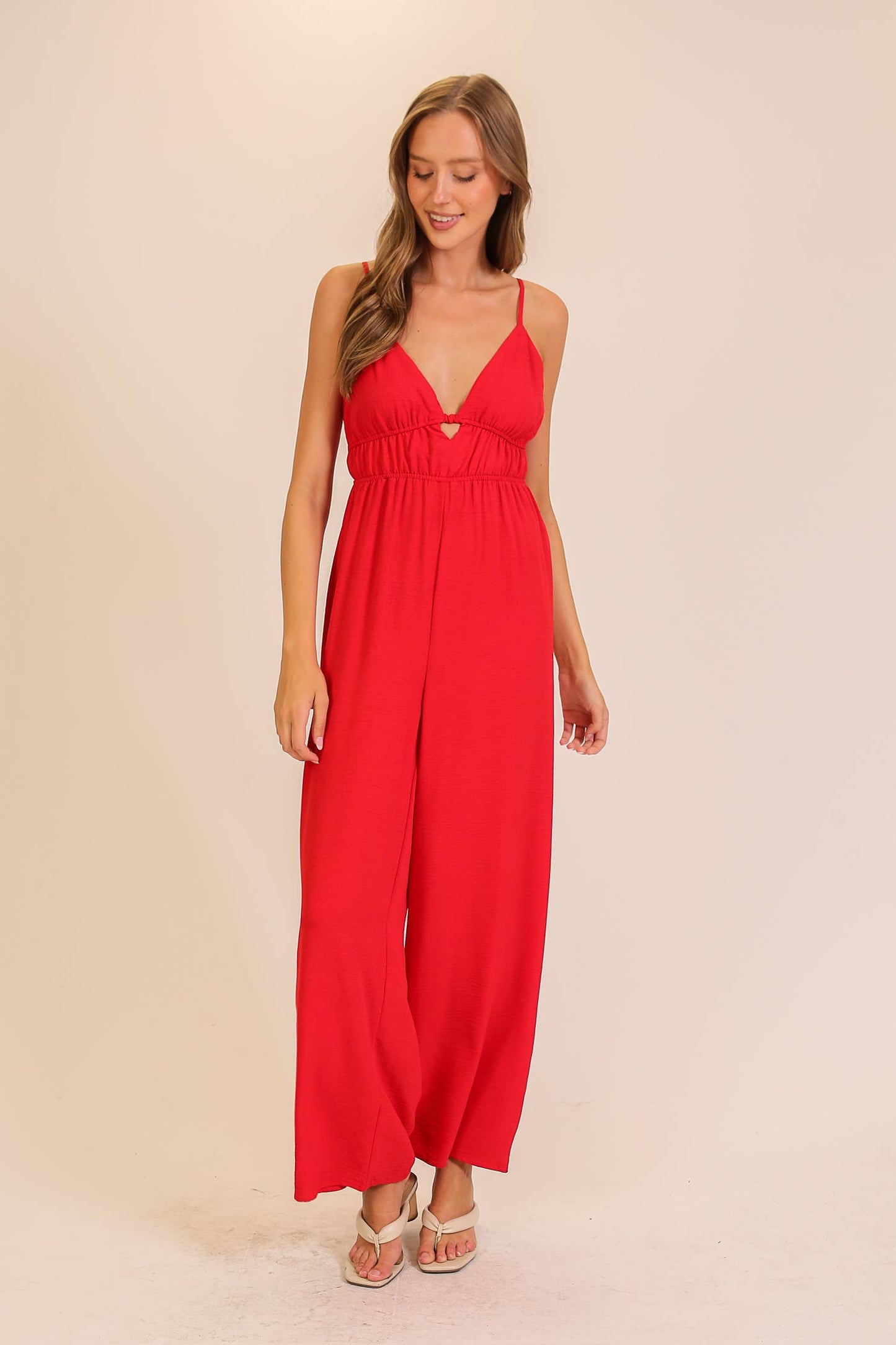 Airflow Tie-Back Wide Leg Jumpsuit