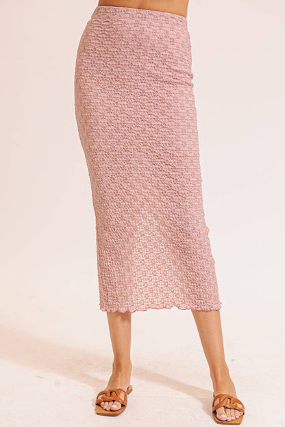 Boho Textured Maxi Skirt