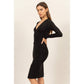 Suede Slit Midi Dress