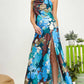Midnight Botanica Satin Maxi Dress