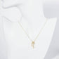 18K Gold Starlight Cubic Zirconia Drop Pendant Necklace