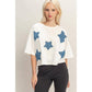Raw Edge Star Patch Top