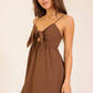 Airflow Tie-Front Cutout Mini Dress