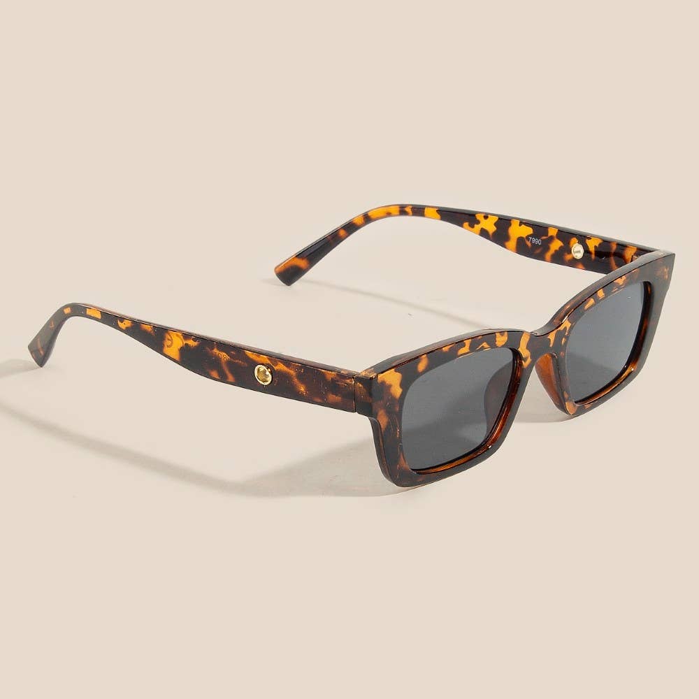 Acetate Rectangle Sunglasses Set