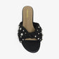 MAYLEEN - Raffia Beaded Slide Sandals, Mediterranean Style