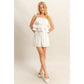 HF25E205-SET-Peplum Cami Top And Shorts Set