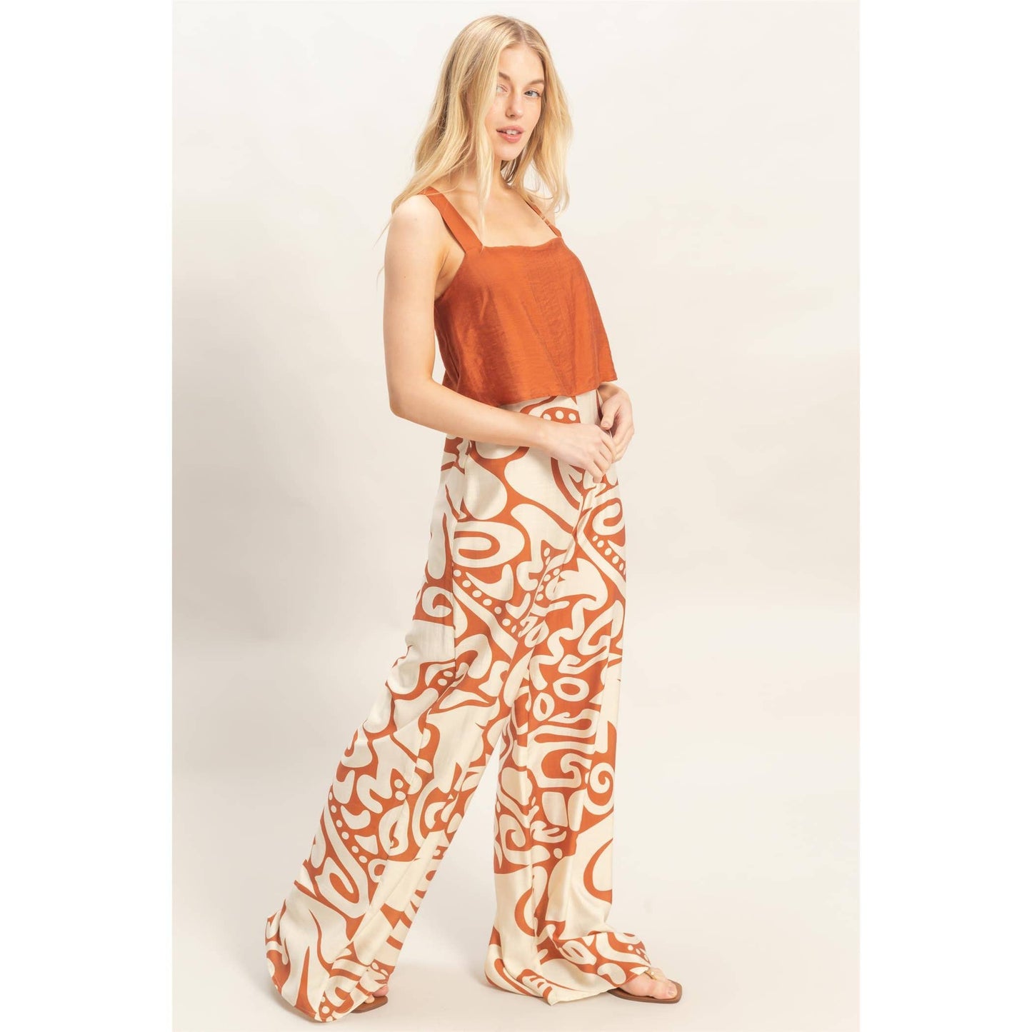 Strapless Print Jumpsuit