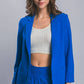 `"._ Woven Solid Classic Blazer