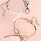 HERRINGBONE SNAKE CHAIN BOW BRACELET | 40B109