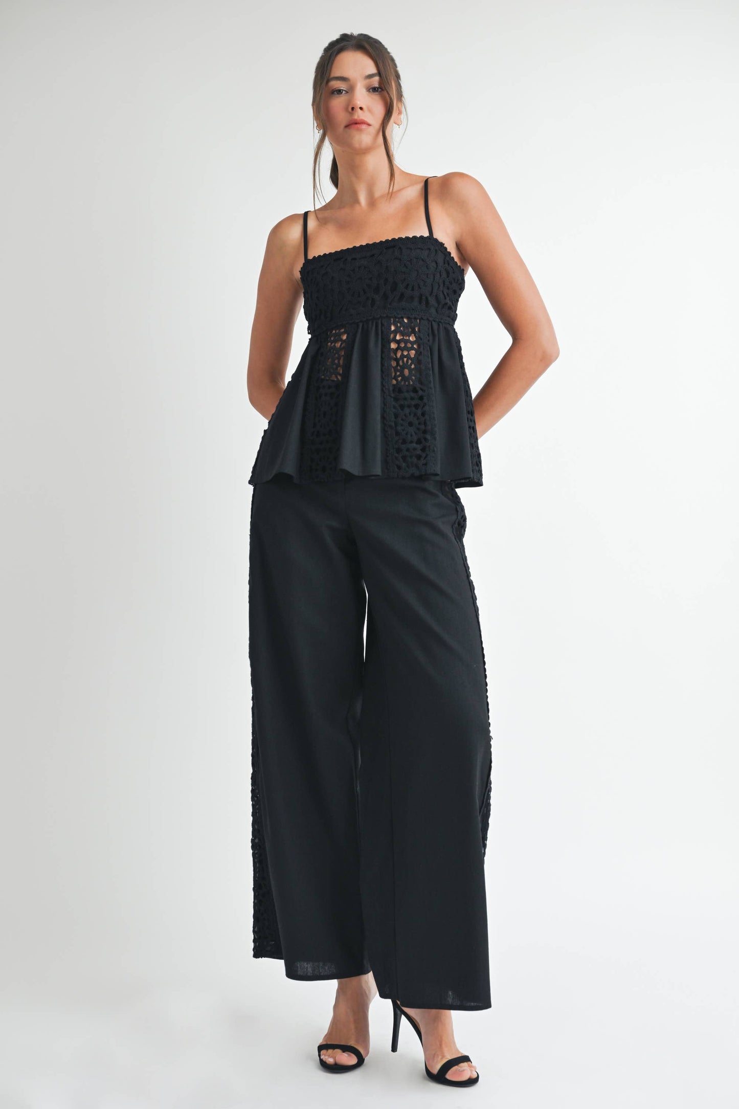 Crochet High Waist Pants