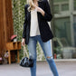 `"._ Woven Solid Classic Blazer