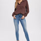STUDDED EPAULETTE BUTTON UP SHIRT