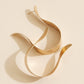Gold-Tone Sculptural Wave Statement Hoop Earrings
