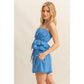 HF25E205-SET-Peplum Cami Top And Shorts Set