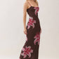 LEOPARD LILY - LAYERED STRAP BACK MAXI DRESS W/ SIDE SLIT