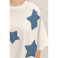 Raw Edge Star Patch Top