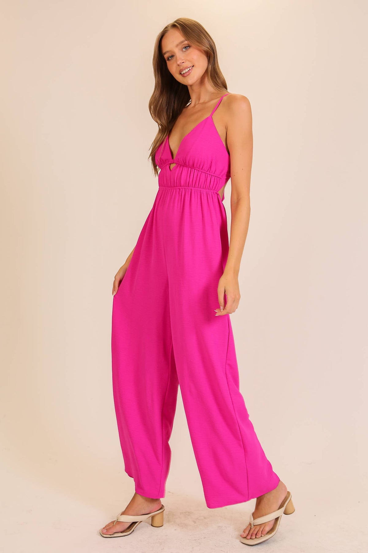 Airflow Tie-Back Wide Leg Jumpsuit