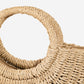 Half Moon Straw Tote Bag