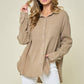 OVERSIZED GAUZE BLOUSE TAUPE