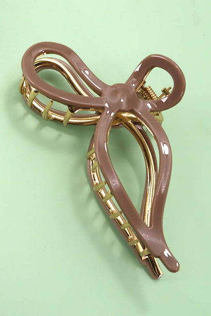 JUMBO CELLULOSE CASTING BOW HAIR CLAW CLIPS
