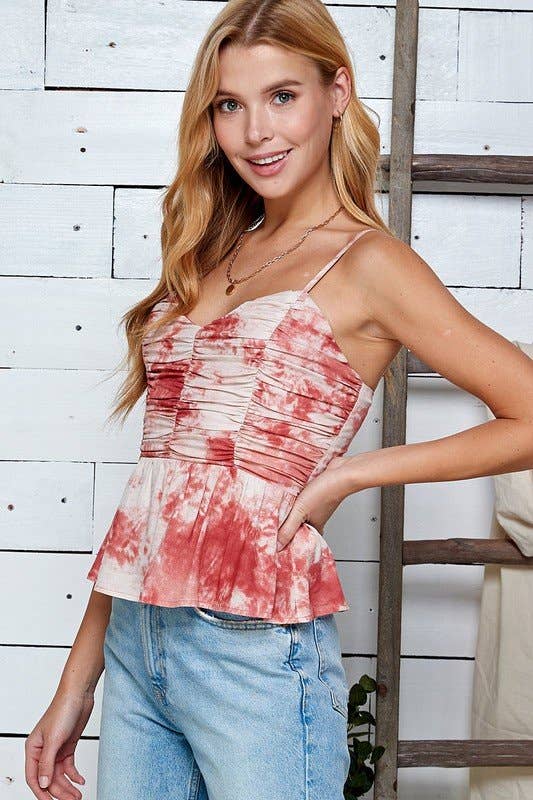 Sunburst Swirl Peplum Top