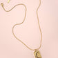 18K STAINLESS STEEL TARNISH FREE MOON NECKLACE | 40NK9446