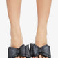 BEACH HOUSE - Raffia Bow Mules, Woven Finish, Stiletto Heel