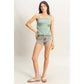 DZ25C126-Satin Back Tie Detail Sleeveless Top