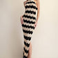 Crochet Halter Side Slit Maxi Dress - Taupe/Black