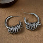 Simple C Circle Crossover Earrings DPJE46