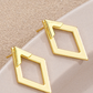 LDC Rhombus Shape Plated Alloy Stud Earrings