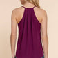 V-neck Surplice Woven Cami Top