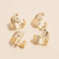 Set of 16 Bubble Design Initial Gold Plated Rings