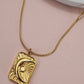 18K STAINLESS STEEL TARNISH FREE MOON NECKLACE | 40NK9446